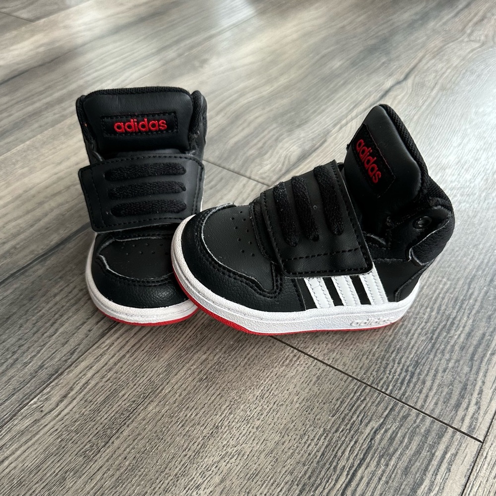Adidas Kids Black and White Sneakers